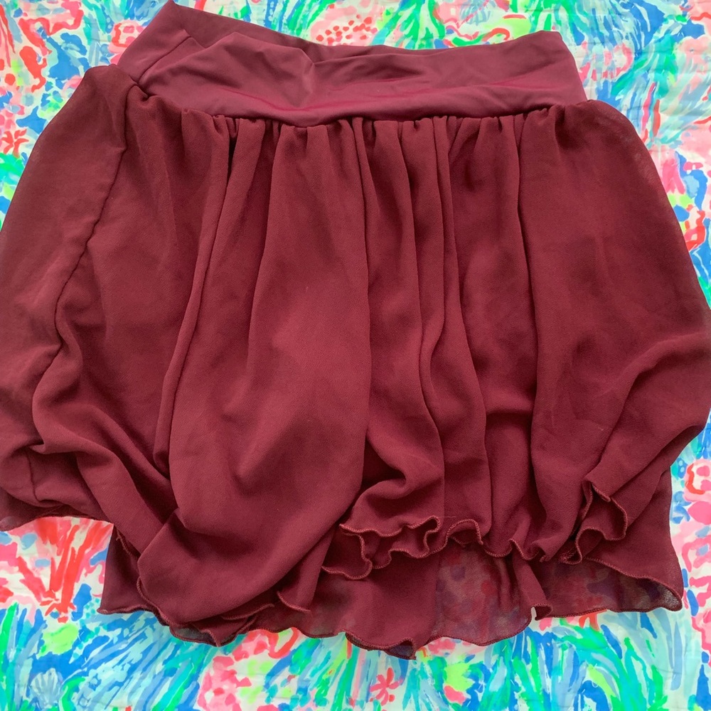 Maroon dance skirt